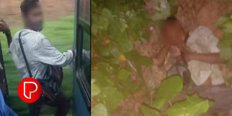 യാത്രികർ നോക്കിനിൽക്കെ ട്രെയിനിൽ നിന്ന് എടുത്തു ചാടിയ യുവാവിനെ ഗുരുതര പരിക്ക്