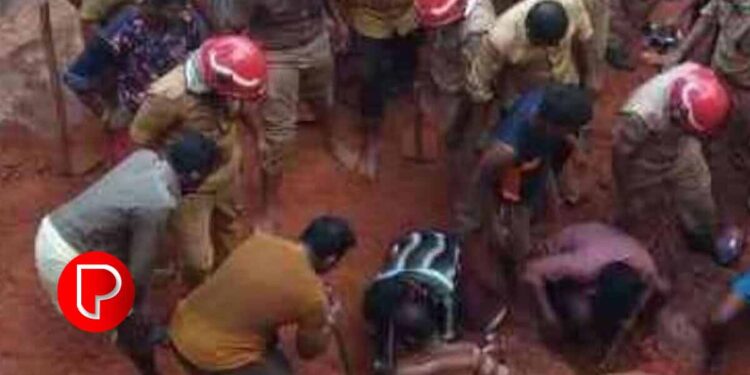 കെട്ടിടനിര്‍മാണ സ്ഥലത്തു മണ്ണിടിഞ്ഞുവീണ് 6 സ്ത്രീ തൊഴിലാളികള്‍ക്ക് ദാരുണാന്ത്യം