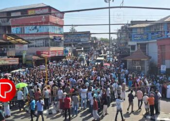 പോളിന്റെ മൃതദേഹവുമായി പുൽപ്പള്ളിയിൽ വൻ പ്രതിഷേധം