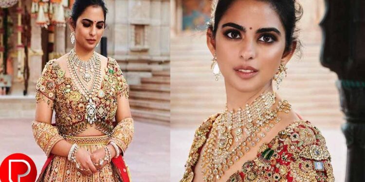 അനന്ത് അംബാനിയുടെ പ്രീ വെഡിങ് പാർട്ടി ; ഇഷയുടെ ബ്ലൗസില്‍ വജ്രങ്ങളും സ്വർണ്ണാഭരണങ്ങളും
