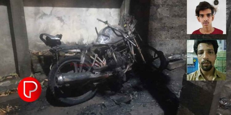 കൊടുവള്ളിയിൽ നിയന്ത്രണം ബൈക്കിന് തീപിടിച്ച് രണ്ടു മരണം