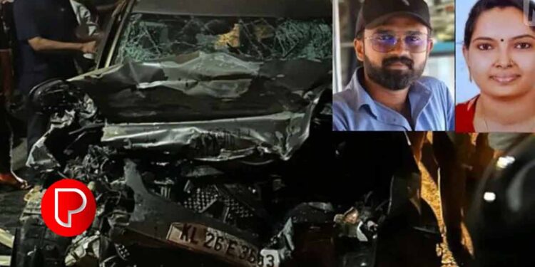 പത്തനംതിട്ടയിൽ കാര് ലോറിയിലേക്ക് ഇടിച്ചുകയറി രണ്ടുപേര് മരിച്ച അപകടം : ആത്മഹത്യയെന്ന് സൂചന