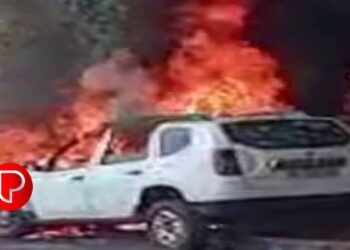 കോഴിക്കോട് വോട്ടു ചെയ്യാനിറങ്ങിയ കുടുംബം സഞ്ചരിച്ച കാറിന് തീപിടിച്ചു