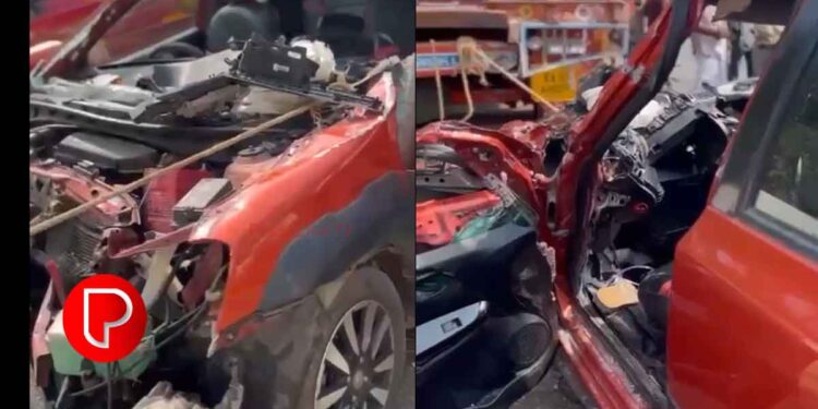 പയ്യോളിയില്‍ നിർത്തിയിട്ട ലോറിക്ക് പിന്നിൽ കാർ ഇടിച്ചു; മടവൂർ സ്വദേശികളായ ഉമ്മയും മകനും മരിച്ചു