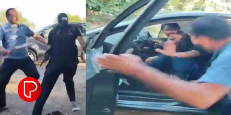 കാമുകനൊപ്പം പാർക്കിൽ കറങ്ങിയ ഭാര്യയെ കയ്യോടെ പിടികൂടി പൊതിരെ തല്ലി ഭർത്താവ് ; വീഡിയോ വൈറൽ