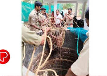 മുത്തേരിയിൽ കിണര്‍ വൃത്തിയാക്കാനിറങ്ങി കുടുങ്ങിയ ആളെ മുക്കം അഗ്നിരക്ഷാ സേന രക്ഷപ്പെടുത്തി