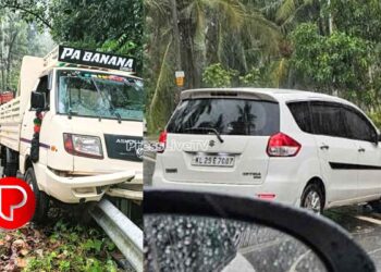 കനത്ത മഴ: കോടഞ്ചേരി – കക്കാടംപൊയിൽ മലയോര ഹൈവേയിൽ അപകട പരമ്പര