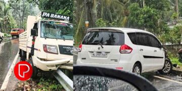 കനത്ത മഴ: കോടഞ്ചേരി – കക്കാടംപൊയിൽ മലയോര ഹൈവേയിൽ അപകട പരമ്പര