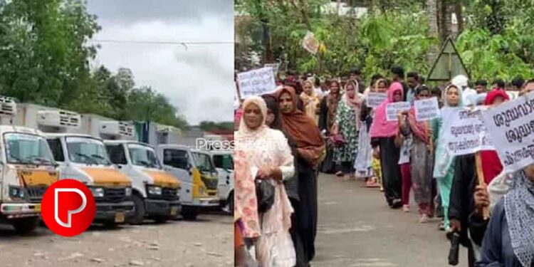 ‘ശുദ്ധവായുവും വെള്ളവും തിരികെ തരണം’; ഫ്രഷ്‌കട്ട് കോഴി മാലിന്യ സംസ്‌കരണ കേന്ദ്രത്തിലേക്ക് നാട്ടുകാരുടെ പ്രതിഷേധ മാർച്ച്