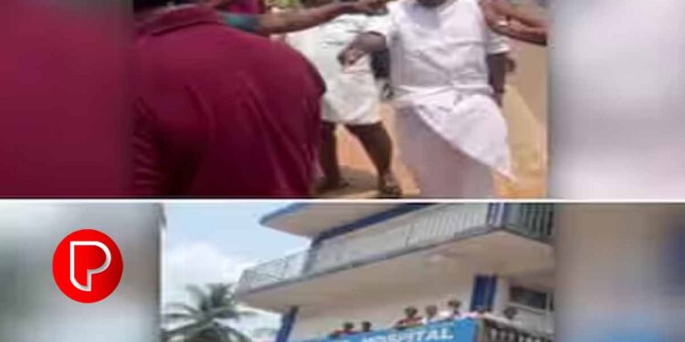 കണ്ണൂരിൽ ആശുപത്രിക്ക് മുന്നിൽ കൂട്ടത്തല്ല്