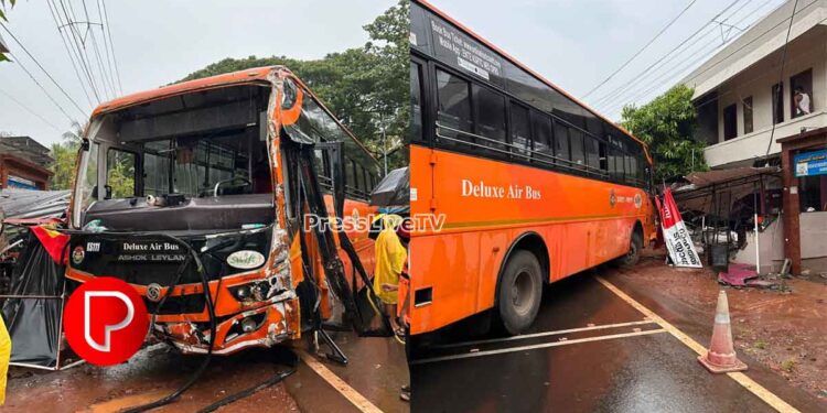 കൊടുവള്ളിയിൽ ബസ് നിയന്ത്രണം വിട്ട് കടയിലേക്ക് ഇടിച്ചുകയറി
