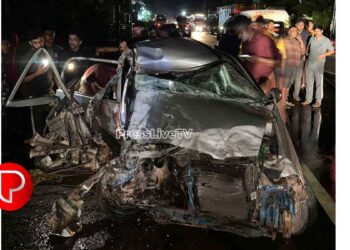 മുക്കത്ത് നെല്ലിക്കാപറമ്പിൽ ടൂറിസ്റ്റ് വാനും കാറും കൂട്ടിയിടിച്ച് അപകടം; കാർ യാത്രക്കാരി മരണപ്പെട്ടു