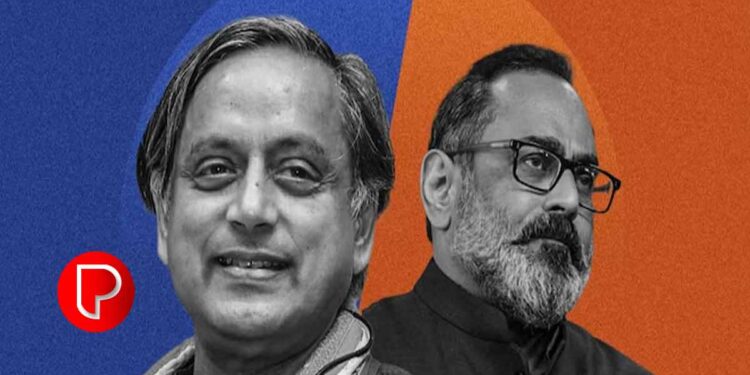 രാജീവ് ചന്ദ്രേശഖറും ശശി തരൂരും തമ്മിലുള്ള പോരാട്ടം കനക്കുന്നു ; മാറിമറിഞ്ഞ് ലീഡ് നില