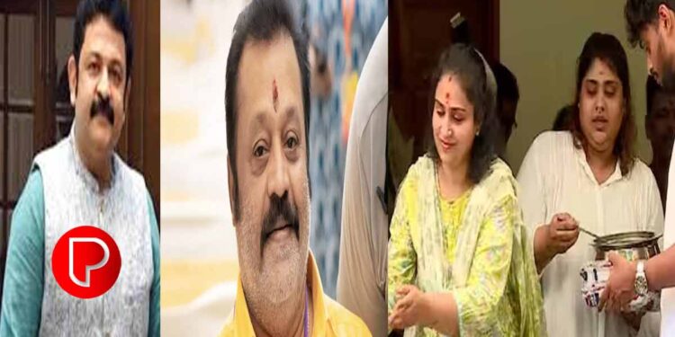 സുരേഷ് ഗോപിക്ക് ഭാര്യ രാധിക മധുരം നല്‍കി ആഹ്ളാദം പങ്കിട്ടു ; ഇന്ത്യൻ രാഷ്ട്രീയത്തിലെ ഹീറോയെന്ന്കൃഷ്ണകുമാര്‍