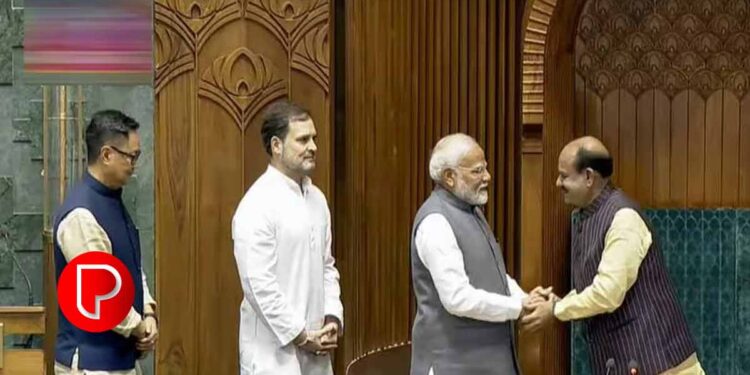 18-ാം ലോക്‌സഭയുടെ സ്പീക്കറായി ബിജെപി എംപി ഓം ബിര്‍ള സ്ഥാനമേറ്റു