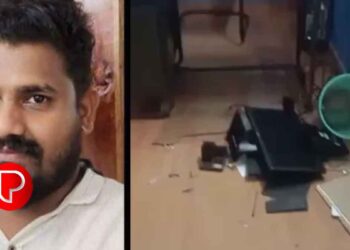 ബിൽ കുടിശ്ശിക വരുത്തി; വൈദ്യുതി ബന്ധം വിച്ഛേദിച്ചു; മുക്കത്ത് കെ.എസ്.ഇ.ബി. ഓഫീസ് അടിച്ചുതകര്‍ത്ത് യൂത്ത് കോണ്‍ഗ്രസ് പ്രവര്‍ത്തകൻ