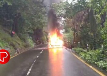 താമരശ്ശേരി ചുരത്തില്‍ ഓടിക്കൊണ്ടിരുന്ന കാര്‍ കത്തി നശിച്ചു