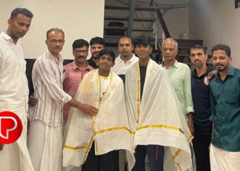 ജില്ലാ ഫുട്ബോൾ ടീമിലേക്ക് തിരഞ്ഞെടുക്കപ്പെട്ട താരങ്ങളെ അനുമോദിച്ചു