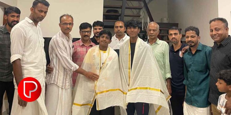 ജില്ലാ ഫുട്ബോൾ ടീമിലേക്ക് തിരഞ്ഞെടുക്കപ്പെട്ട താരങ്ങളെ അനുമോദിച്ചു