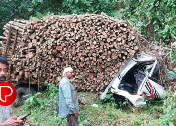 തിരുവമ്പാടിയിൽ പിക്കപ്പ് വാൻ നിയന്ത്രണം വിട്ട് മറിഞ്ഞു