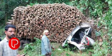 തിരുവമ്പാടിയിൽ പിക്കപ്പ് വാൻ നിയന്ത്രണം വിട്ട് മറിഞ്ഞു