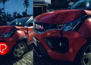 താമരശ്ശേരിയിൽ റോഡിലിറങ്ങിയ പോത്തിനെ ഇടിച്ചു; കാർ തകർന്നു