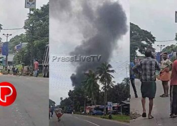 തൃശൂരിൽ പെട്രോൾ പമ്പിൽ തീപിടുത്തം; തീയണക്കാനുള്ള ശ്രമങ്ങൾ തുടർന്ന് ഫയർ ആൻഡ് റെസ്ക്യൂ ടീമും പൊലീസും