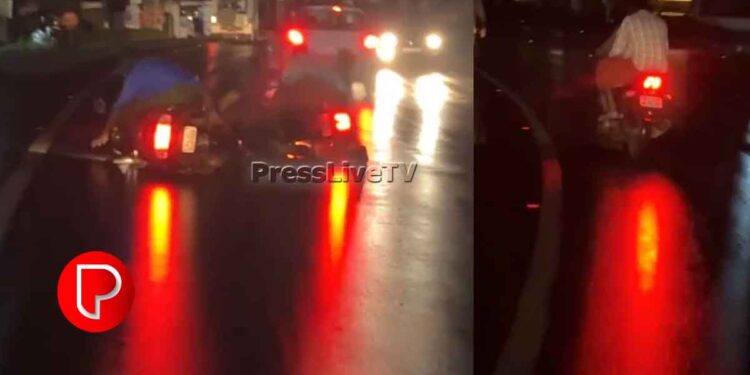 മുക്കത്ത് മദ്യലഹരിയില്‍ അപകടയാത്ര; ബൈക്ക് ഓടിച്ച ആള്‍ക്കെതിരെ കേസ്