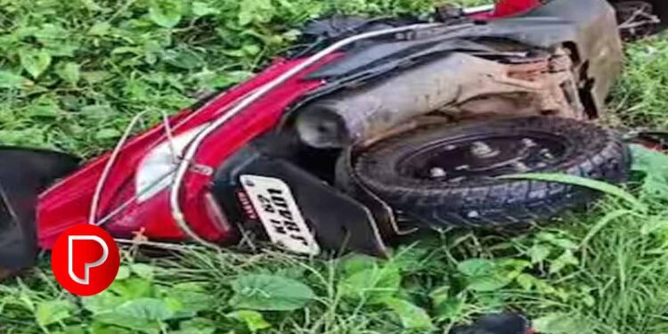 പാലക്കാട് ദമ്പതികൾ സഞ്ചരിച്ച സ്കൂട്ടറിൽ കാറിടിച്ചു ; 4 കിലോമീറ്ററിനപ്പുറത്ത് കാർ ഉപേക്ഷിച്ച നിലയിൽ