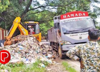 എൻഐടിക്ക് സമീപം റോഡരികിൽ തള്ളിയ മാലിന്യം ഒടുവിൽ നീക്കം ചെയ്തു