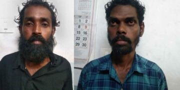 റെയിൽപാളത്തിന് ഉപയോഗിക്കുന്ന ഇരുമ്പുമായി രണ്ടു പേർ ഫറോക്ക് പോലീസിന്റെ പിടിയിൽ