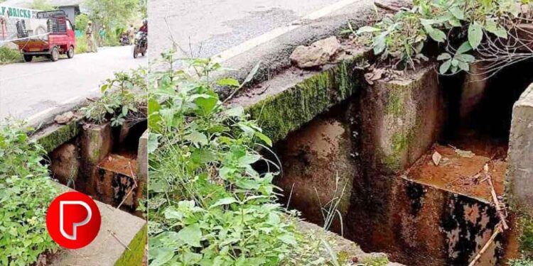 വരിയട്ട്യാക്ക്-ചാത്തൻകാവ് റോഡില്‍ കലുങ്കിന് കൈവരിയില്ല; വാഹനങ്ങള്‍ അപകടഭീഷണിയില്‍