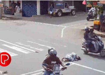 എകരൂലില്‍ സീബ്രാ ക്രോസിങിലൂടെ റോഡ് മുറിച്ചുകടക്കുകയായിരുന്ന വീട്ടമ്മയെ ബൈക്ക് ഇടിച്ചുവീഴ്ത്തി; ഗുരുതര പരിക്ക്