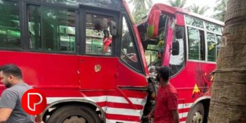 അത്തോളി -കോഴിക്കോട് റൂട്ടിൽ ബസുകൾ തമ്മിൽ കൂട്ടിമുട്ടി 37 ൽ അധികം യാത്രക്കാർക്ക് പരിക്ക്; നാലുപേരുടെ നില ഗുരുതരം; അപകടത്തിന് കാരണം അമിതവേഗം