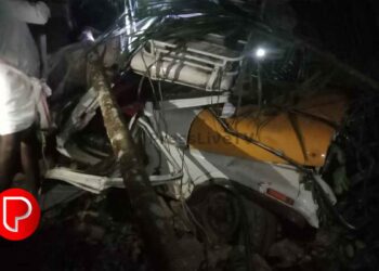 കൂമ്പാറയില്‍ പിക്കപ്പ് വാന്‍ നിയന്ത്രണം വിട്ട് മറിഞ്ഞ് അപകടം; ഒരാൾ മരണപ്പെട്ടു