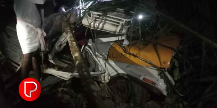 കൂമ്പാറയില്‍ പിക്കപ്പ് വാന്‍ നിയന്ത്രണം വിട്ട് മറിഞ്ഞ് അപകടം; ഒരാൾ മരണപ്പെട്ടു