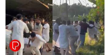 അടിവാരത്ത് നടുറോട്ടില്‍ അടിയോടടി; കാരണം, വിവാഹ പാര്‍ട്ടിയുടെ വാഹനങ്ങള്‍ തമ്മിലുരഞ്ഞു