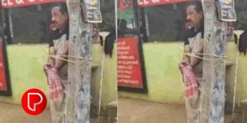 താമരശ്ശേരിയിൽ 70 വയസ്സുകാരനെ വൈദ്യുതി തൂണിൽ കെട്ടിയിട്ട് മർദിച്ചതായി പരാതി