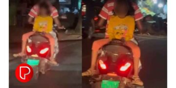 മാവൂർ തെങ്ങിലക്കടവില്‍ ചെറിയ കുട്ടിയെ പിന്നില്‍ പുറം തിരിച്ചിരുത്തി അപകടകരമായ രീതിയില്‍ സ്കൂട്ടര്‍ യാത്ര; മാവൂർ പൊലീസ് കേസെടുത്തു