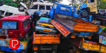 കുറ്റികടവ് ചെറുപുഴയിൽ മാലിന്യം; വെള്ളത്തിന് നിറം മാറ്റം