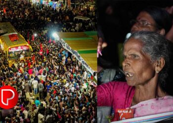 ജനസാഗരത്തിന് നടുവിലൂടെ ജനനേതാവിൻ്റെ യാത്ര; ഒരുനോക്ക് കാണാൻ തിങ്ങിക്കൂടി ജനം