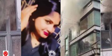 ലോഡ്ജ് മുറിക്ക് യുവാവ് പെട്രോള്‍ ഒഴിച്ച് തീയിട്ടു. രക്ഷപ്പെടാന്‍ ടോയ്‌ലറ്റില്‍ കയറിയ യുവതി ശ്വാസംമുട്ടി മരിച്ചു.