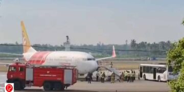 നെടുമ്പാശേരിയിൽ വിമാനത്തിന്റെ ടയറുകൾ പൊട്ടിത്തെറിച്ചു ;  ദുരന്തം വഴിമാറി