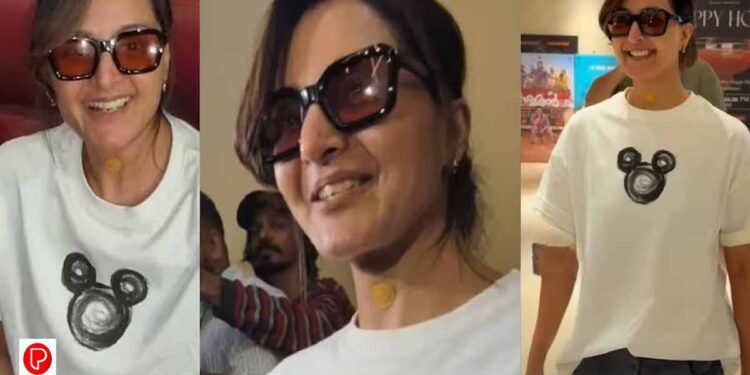 നടി മഞ്ജു വാരിയരുടെ കഴുത്തിലെ മഞ്ഞ സ്റ്റിക്കർ ;യാഥാർഥ്യം തുറന്നു പറഞ്ഞു മഞ്ജു