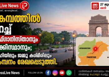 ഭൂകമ്പത്തിൽ വിറച്ച് അഫ്ഗാനിസ്ഥാനും പാക്കിസ്ഥാനും; ഡൽഹിയിലും ജമ്മു കശ്മീരിലും പ്രകമ്പനം രേഖപ്പെടുത്തി.