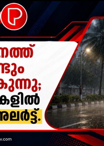 സംസ്ഥാനത്ത് മഴ വീണ്ടും ശക്തമാകുന്നു; നാല് ജില്ലകളിൽ യെല്ലോ അലർട്ട്.
